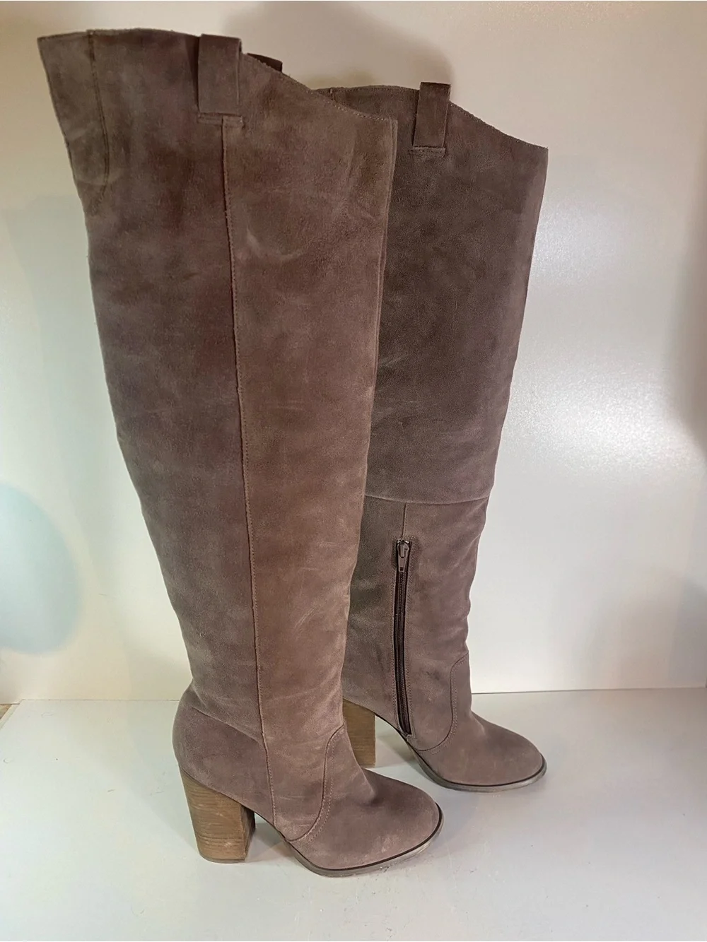 Carlos By Carlos Santana Tan Suede Over The Knee Boot Size 8M